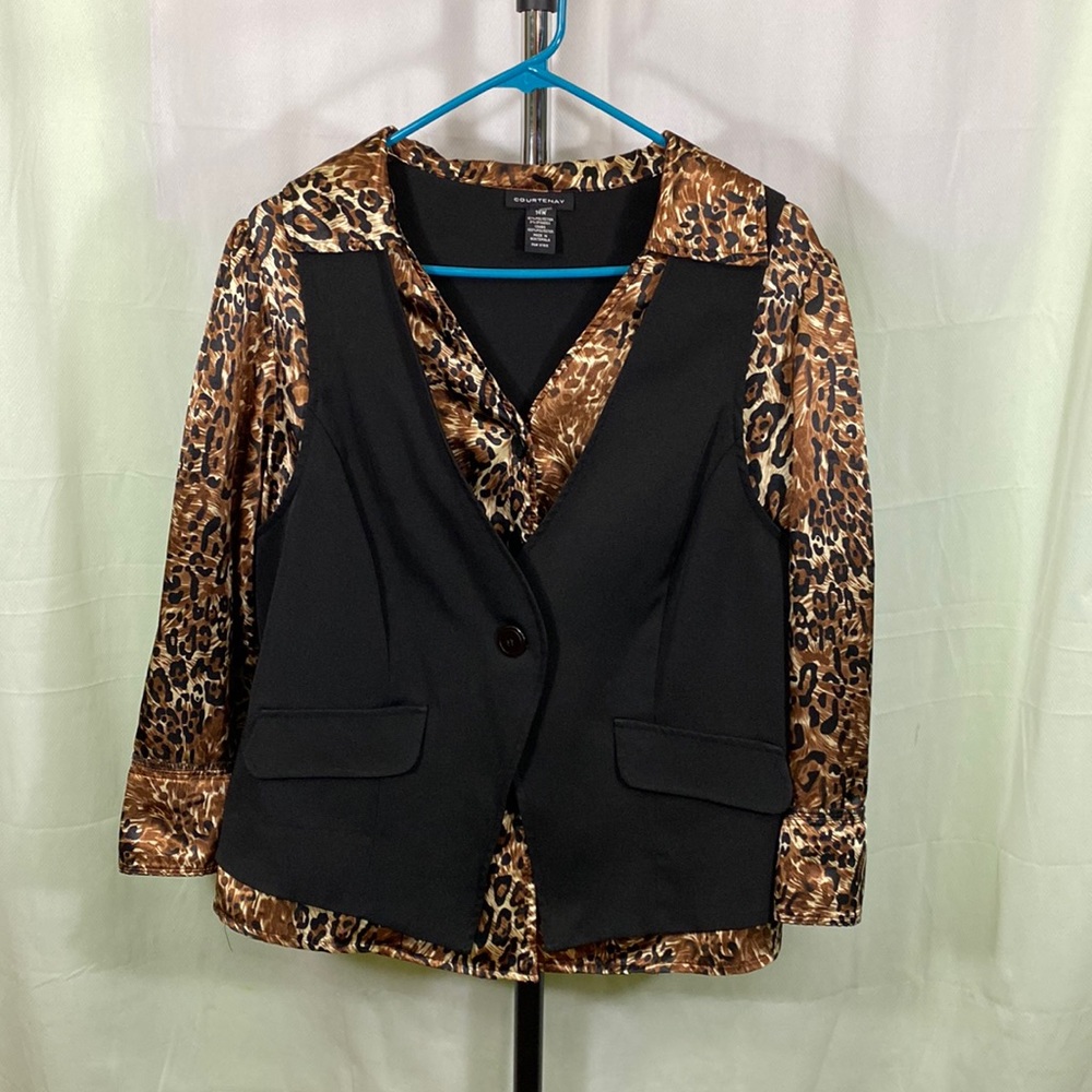 Courtenay Leopard Print Blouse Size 14W